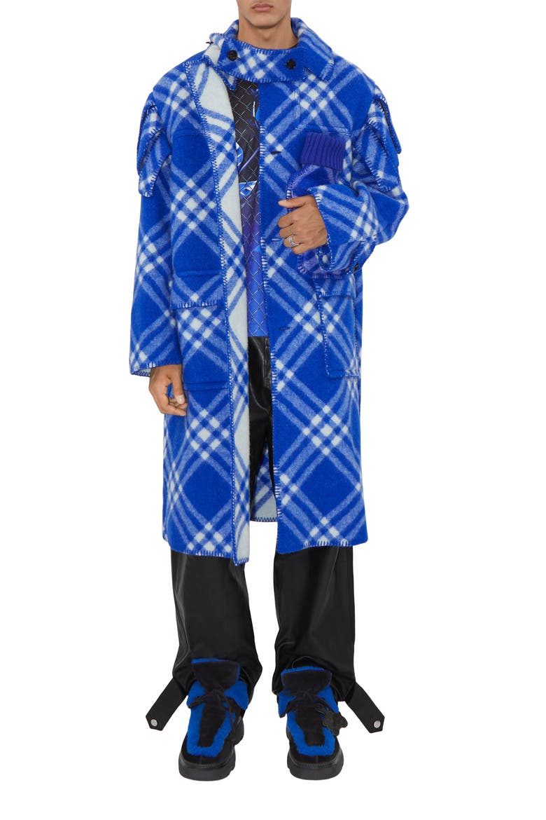 Bias Check Wool Duffle Cape, Main, color, KNIGHT IP CHECK