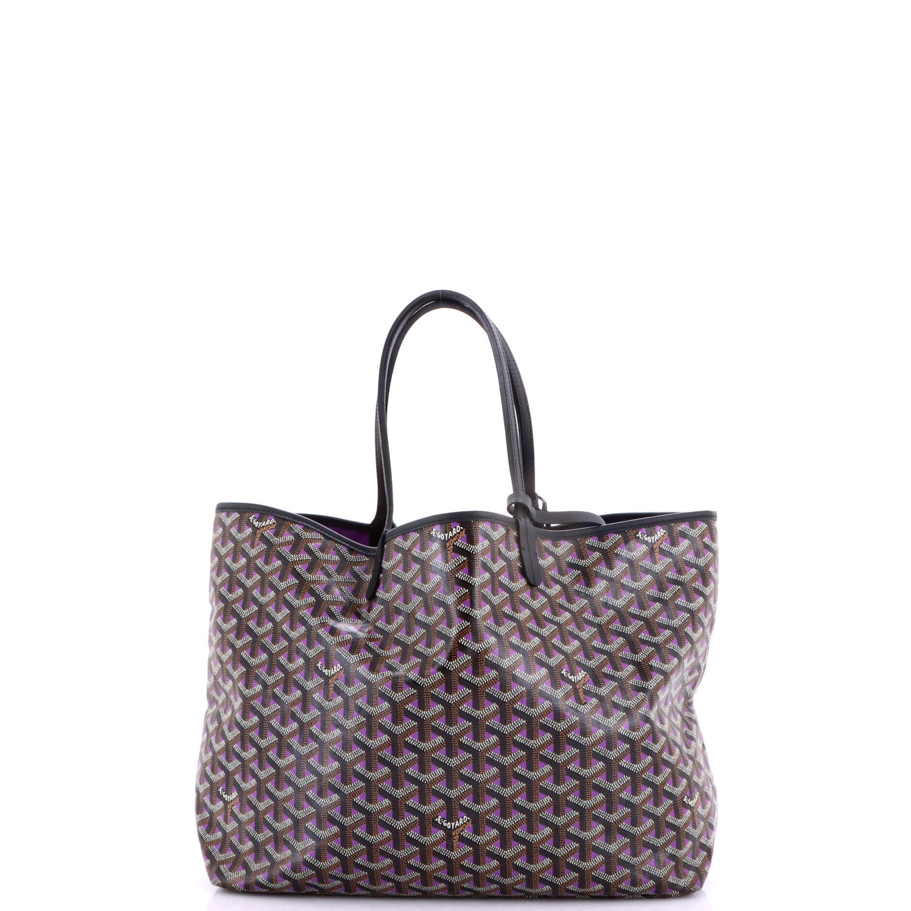 Pre-Owned Goyard Saint Louis Tote Claire Voie Coated Canvas PM, Alternate, color, Purple