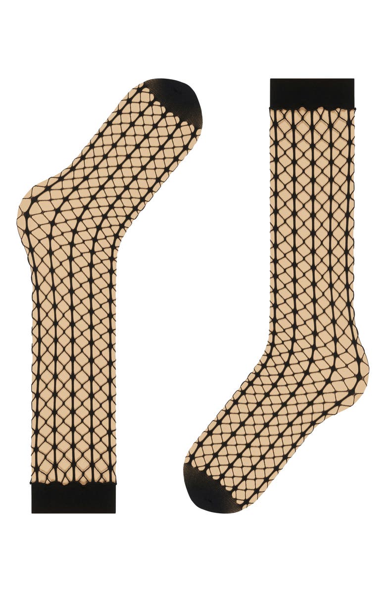 Falke Paradise Net Knee High Socks, Alternate, color, Black