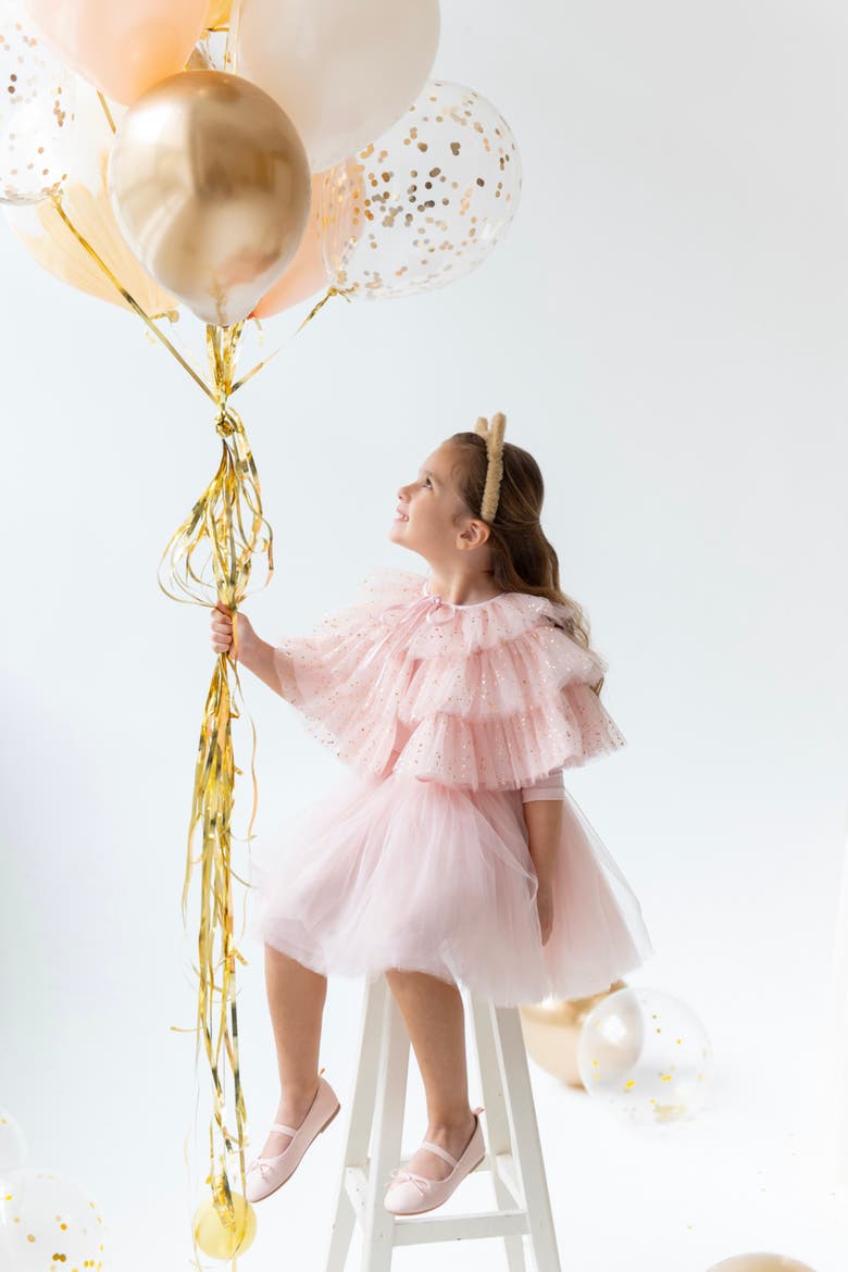 Pixie Tulle Dress Set, Alternate, color, Pink Sparkle