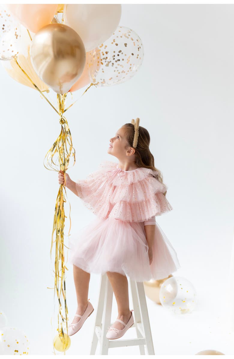 Mini Celebrities Pixie Tulle Dress Set, Alternate, color, Pink Sparkle