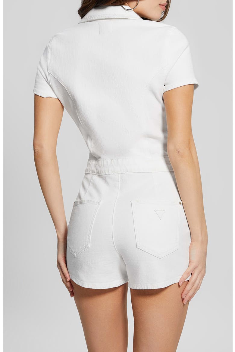 Janae Denim Romper, Alternate, color, PURE WHITE