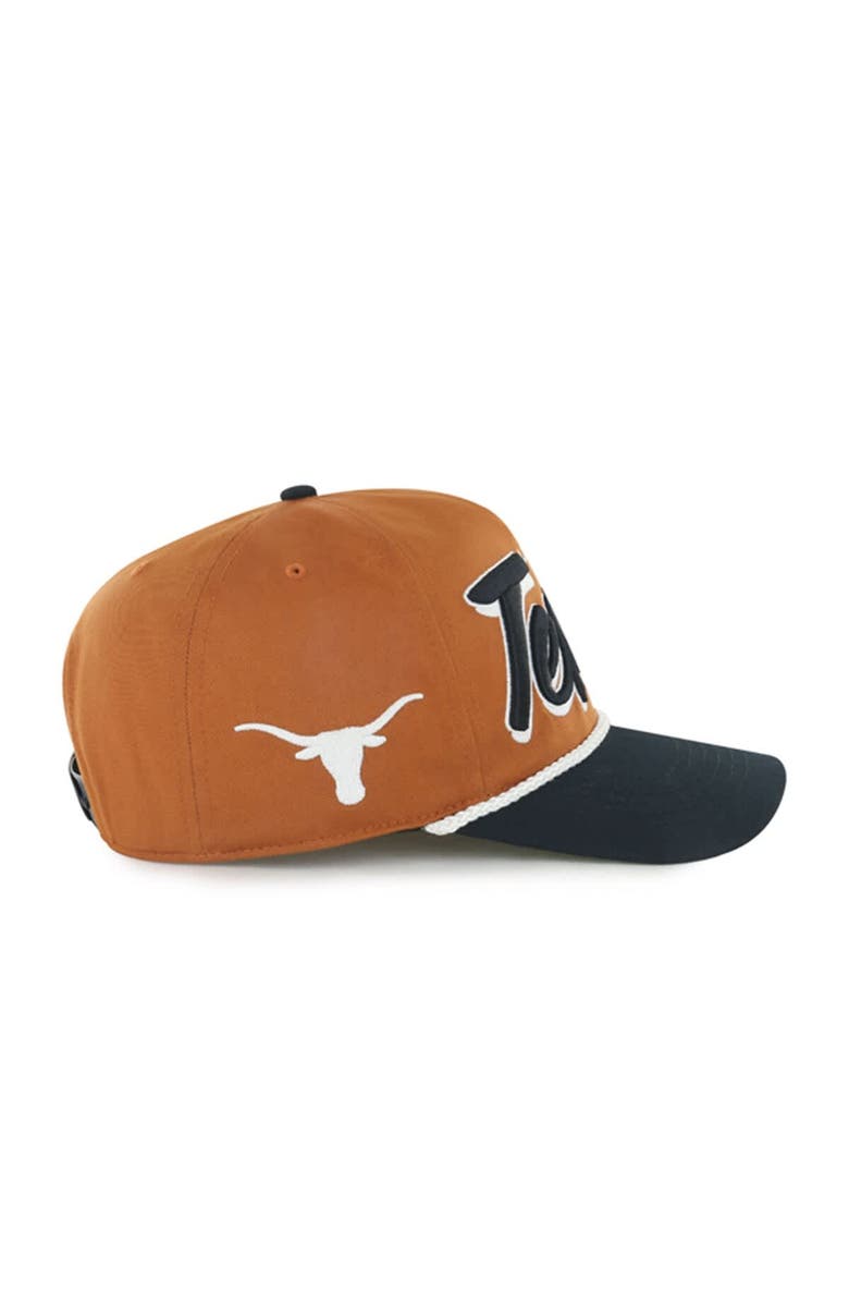 '47 Men's '47 Texas Orange Texas Longhorns Dropshadow Rope Hitch Adjustable Hat, Alternate, color, 