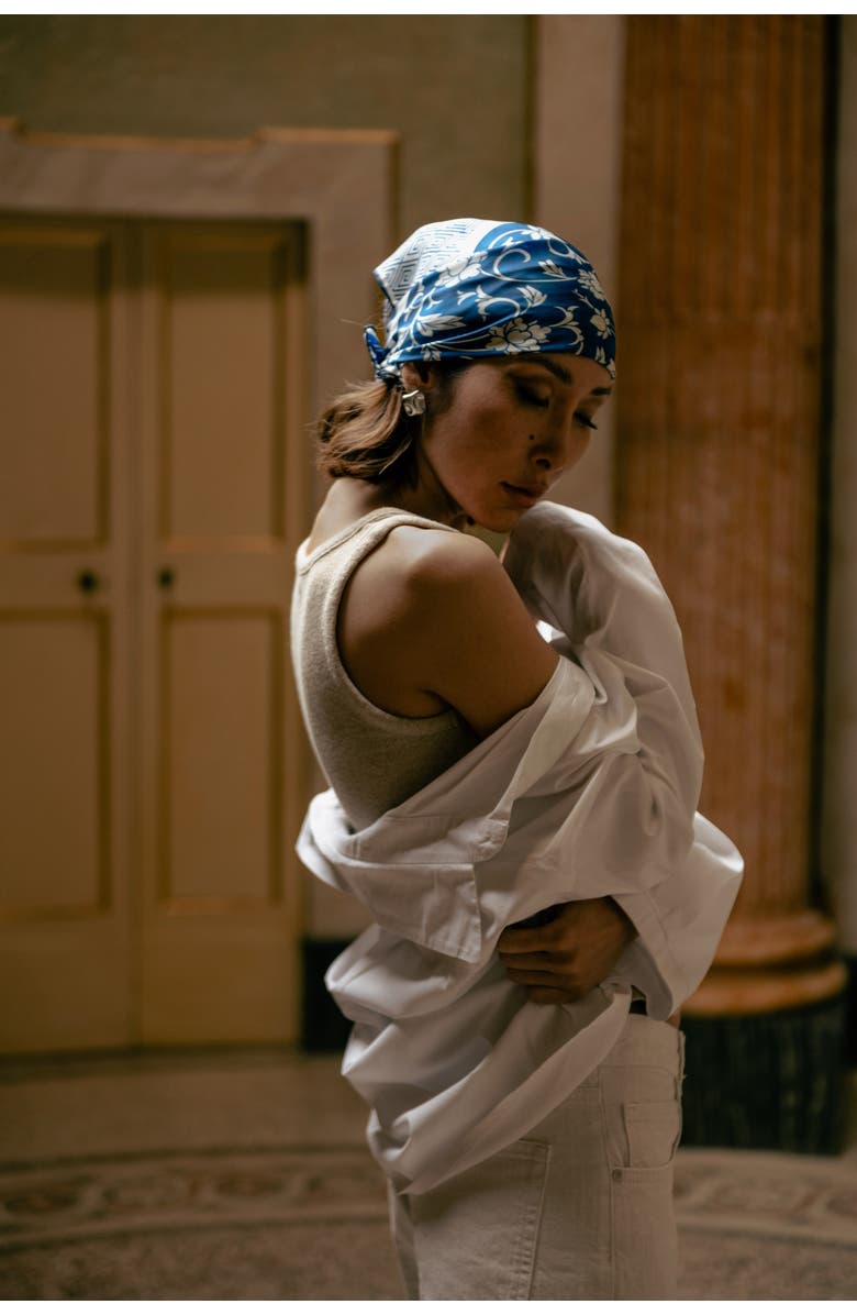 Elizabetta Nadia - Silk Bandana, Alternate, color, Blue