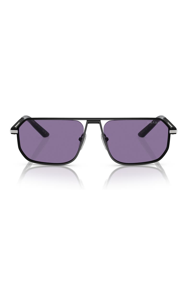 59mm Pillow Sunglasses, Main, color, MATTE BLACK