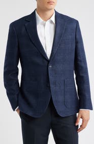 Nordstrom Cielo Plaid Virgin Wool & Linen Sport Coat