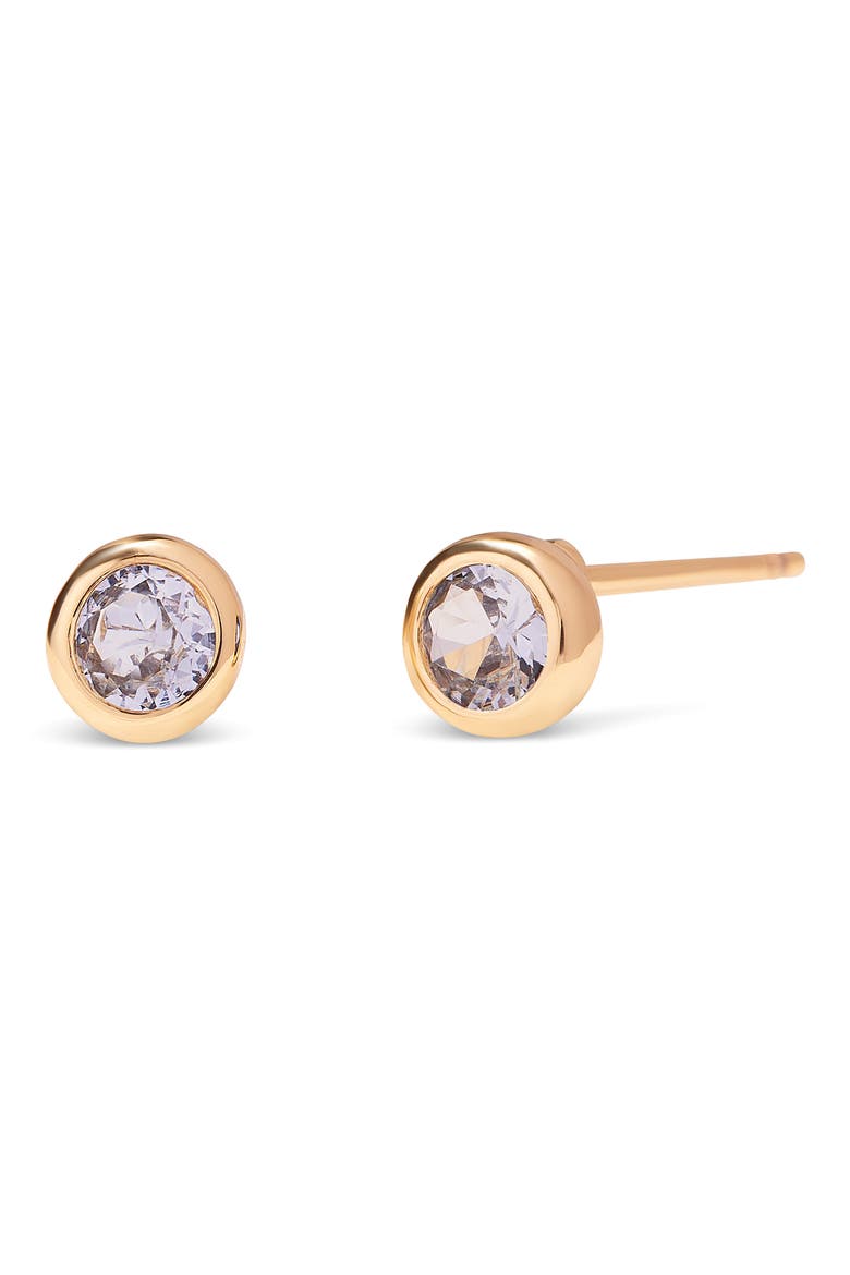 Eliza August Birthstone Stud Earrings, Main, color, GOLD/ MAR