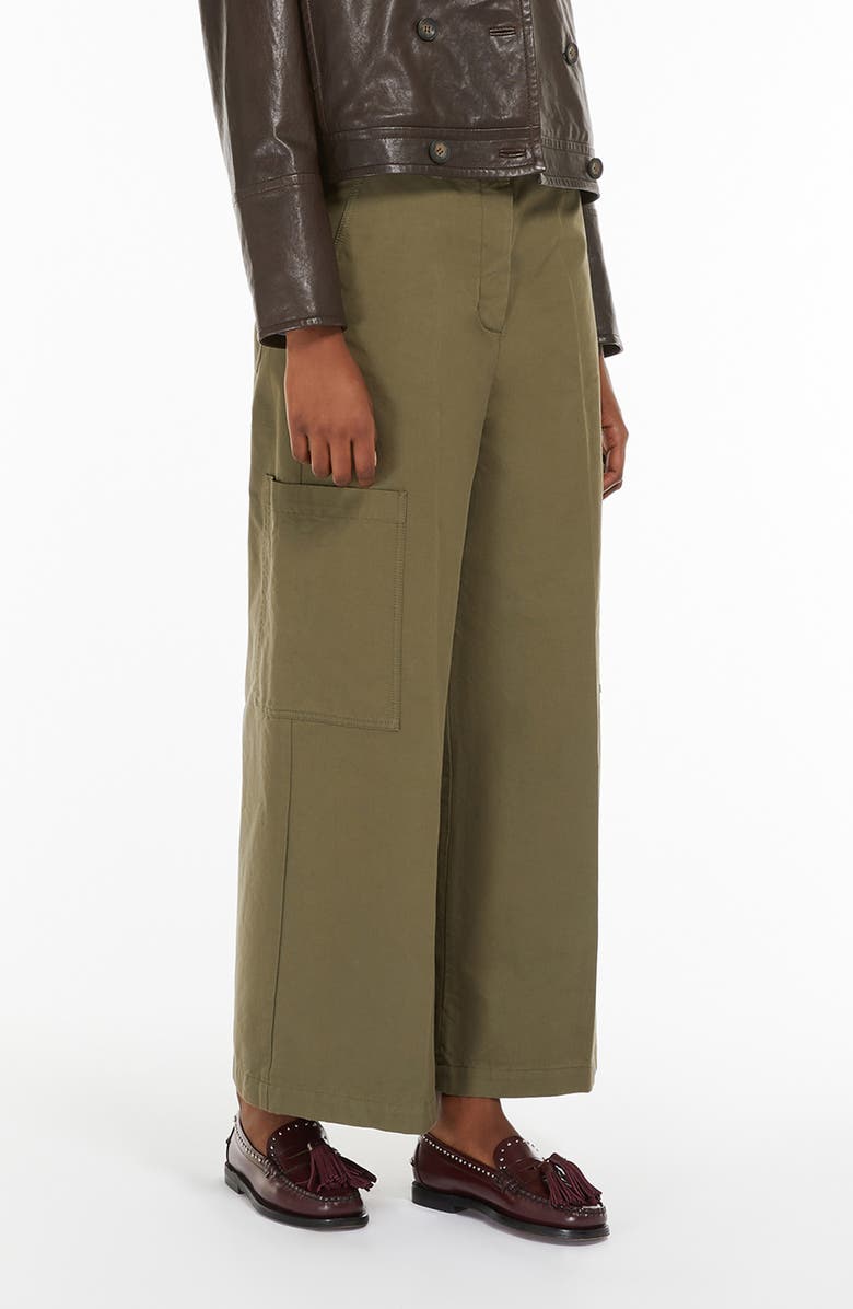 Weekend Max Mara Quiz Wide Leg Cotton Cargo Pants, Alternate, color,
