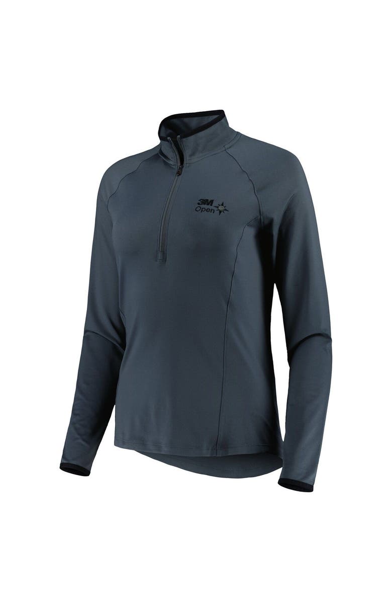 Under Armour Women's Under Armour Gray 3M Open T2 Green Half-Zip Raglan Top, Alternate, color, Gray