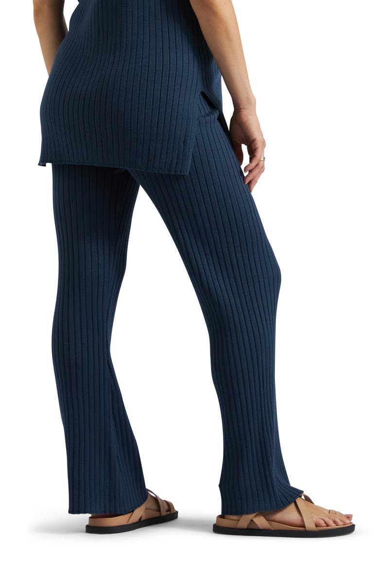Sienna Rib Knit Pant, Alternate, color, FRENCH NAVY