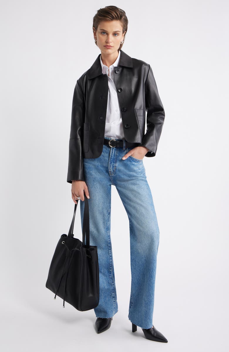 Crop Leather Jacket