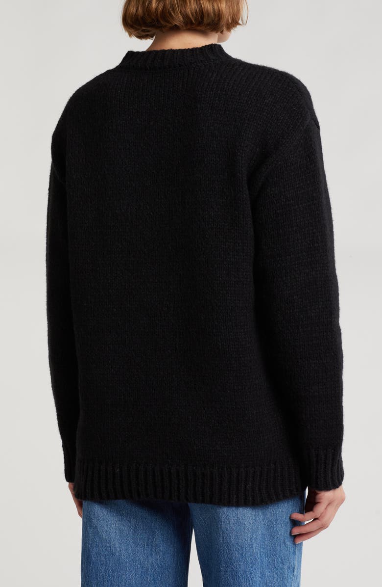 BY DESIGN Fleur Oversize Sweater, Alternate, color, Black