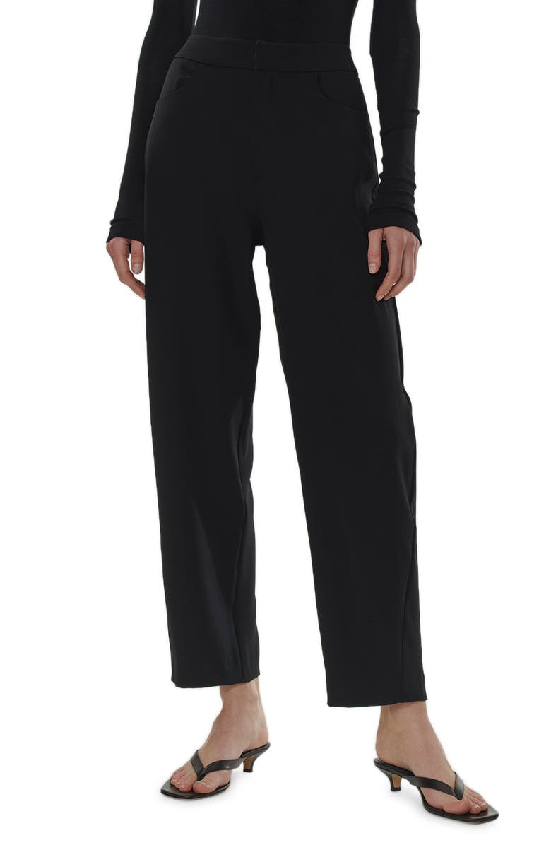 TOTEME Novara Cotton Blend Crop Trousers, Main, color,
