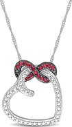 Julianna B. Gemstone Infinity Heart Necklace 10K