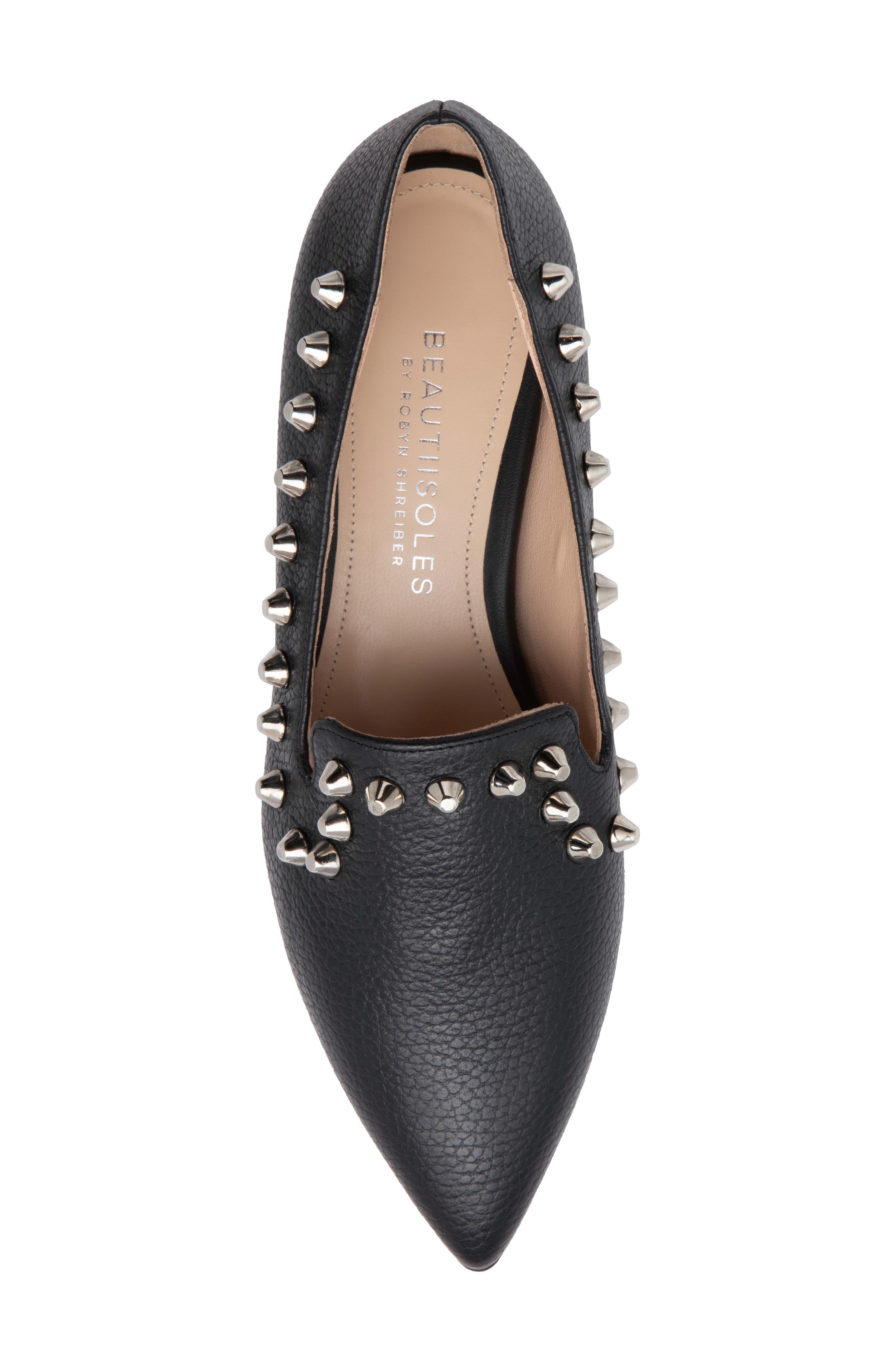 BEAUTIISOLES Celeste Pointed Toe Loafer, Alternate, color, Black