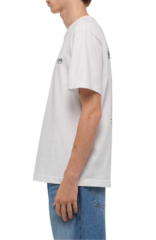 Helmut Lang Ski Map Graphic T-shirt In White