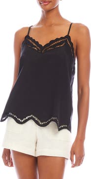 FIFTEEN TWENTY Marian Embroidered Cotton Camisole