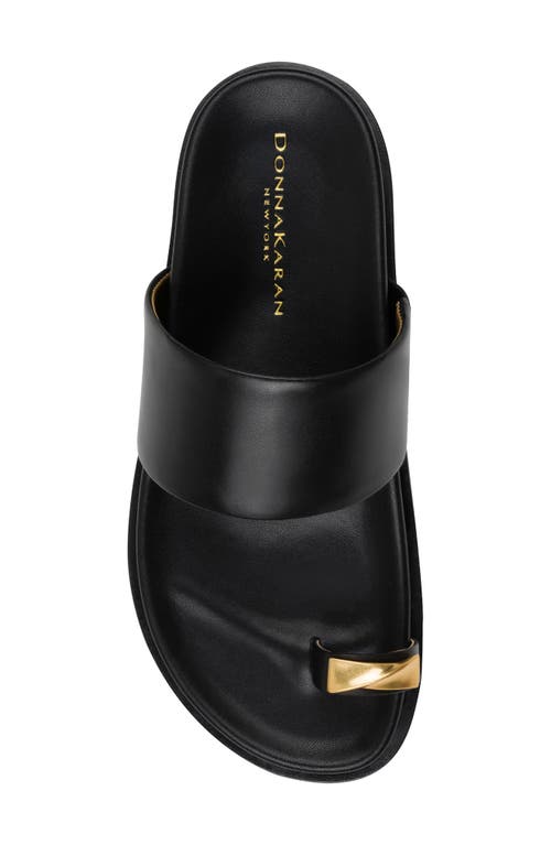 Donna Karan Hooper Toe Loop Sandal In Black