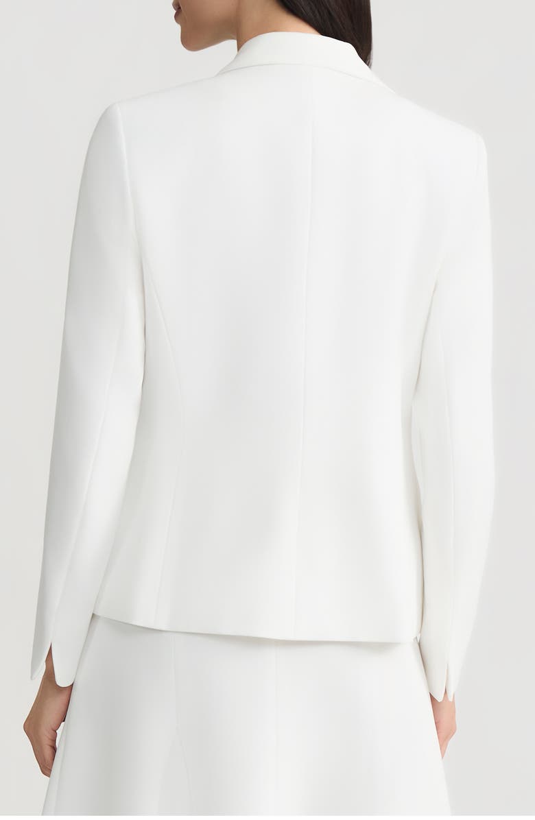 KASPER Ruffle Lapel Jacket, Alternate, color, Lily White