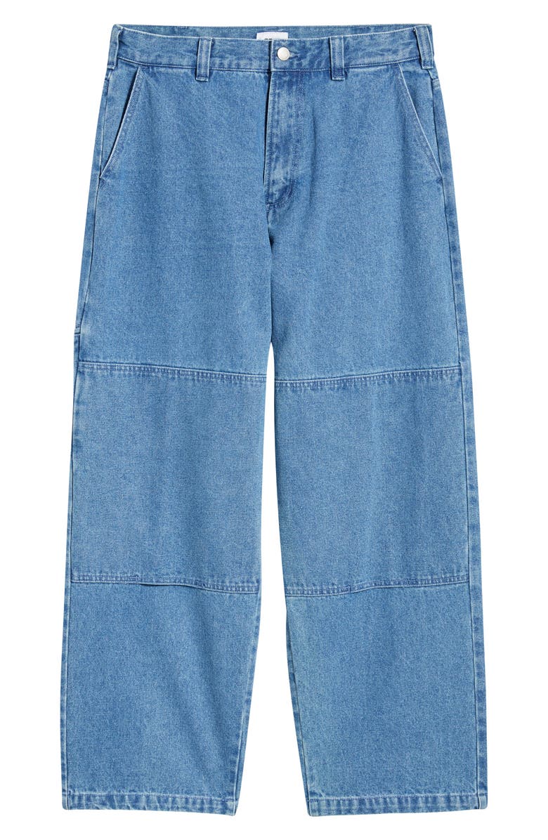 Obey Bigwig Double Knee Worker Jeans, Alternate, color, Light Indigo