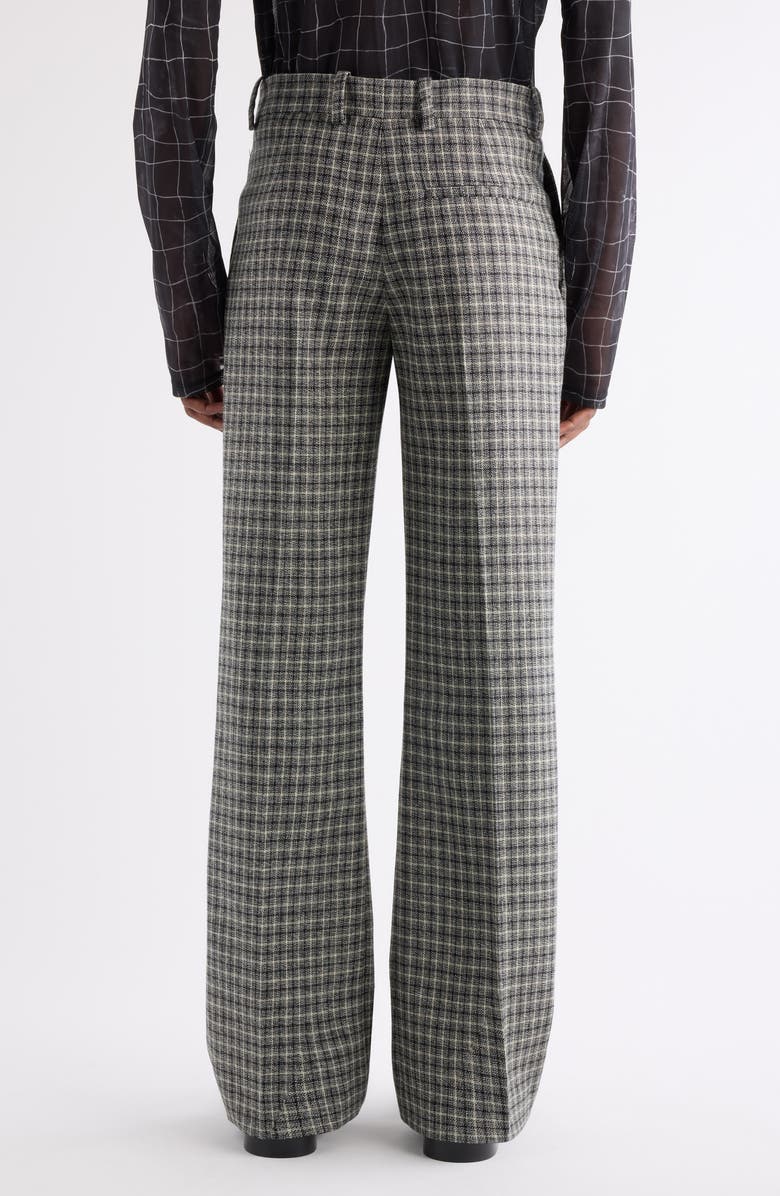 Acne Studios Palvin Check Wool Mouline Trousers, Alternate, color, Black/ White