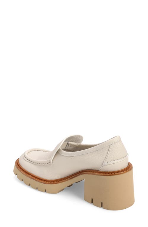 Pedro Garcia Zavanna Block Heel Loafer In Basmati Cervo