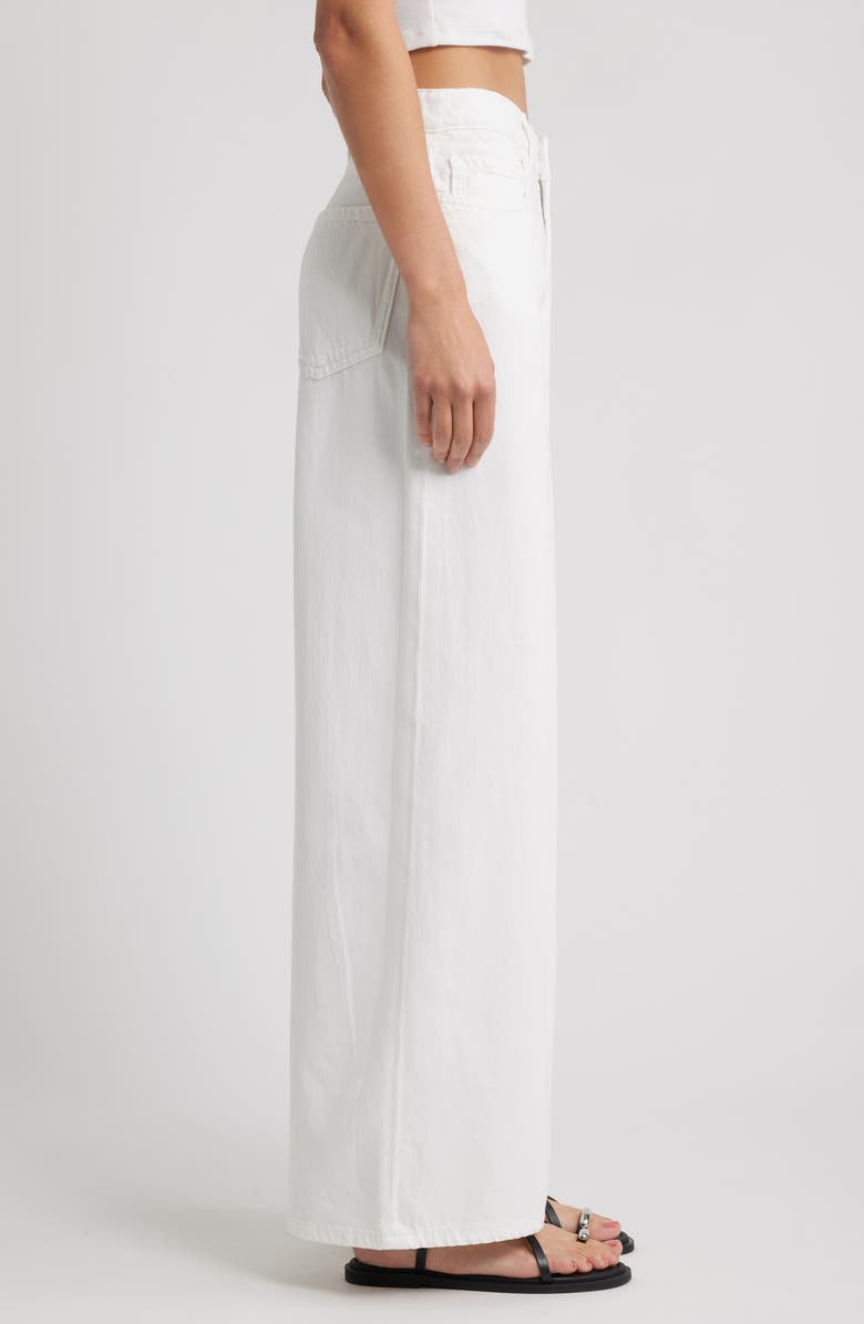 MANGO Low Rise Wide Leg Jeans, Alternate, color, White