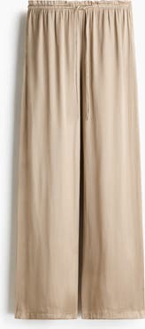 H&M Satin Drawstring Trousers