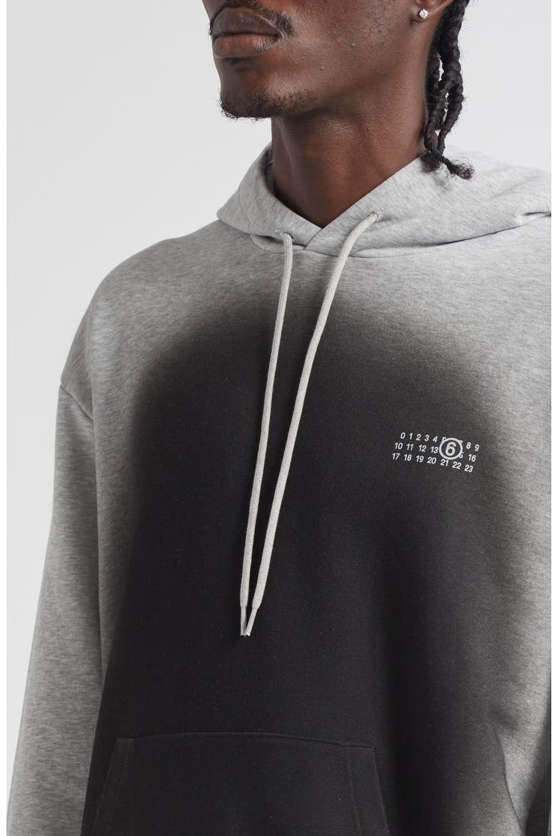 Spray Dot Motif Logo Graphic Hoodie, Alternate, color, LIGHT GREY