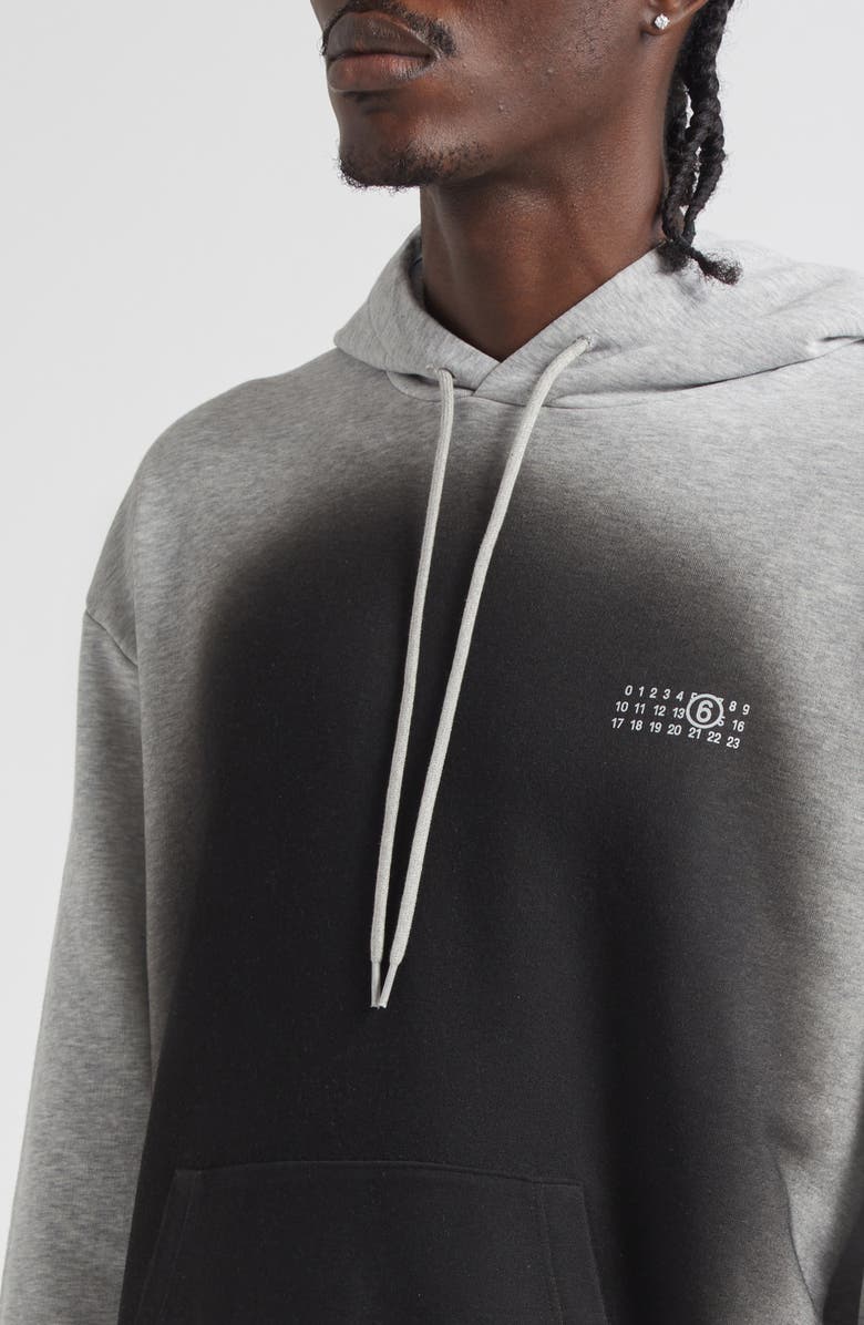 MM6 Maison Margiela Spray Dot Motif Logo Graphic Hoodie, Alternate, color, Light Grey