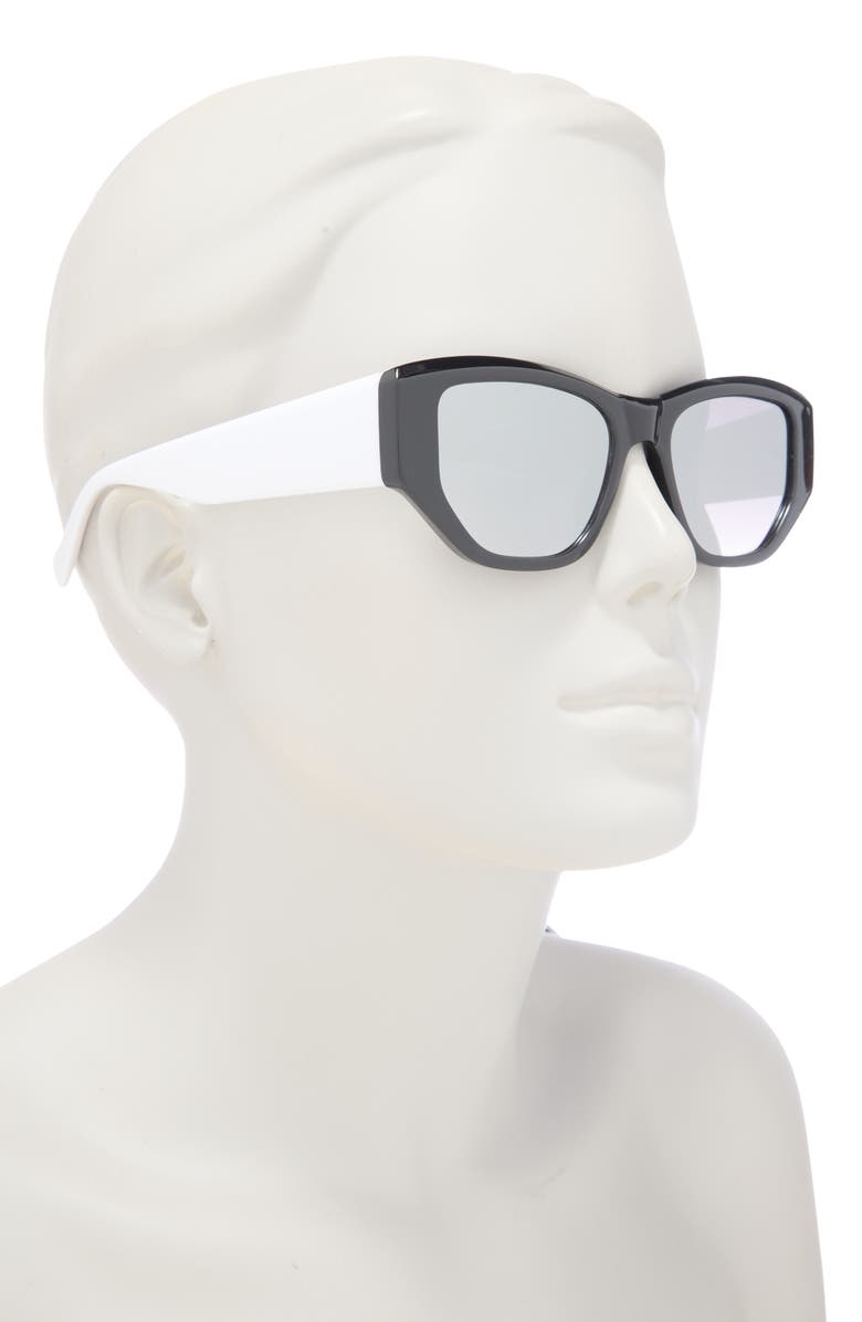 Vince Camuto 52mm Cat Eye Sunglasses, Alternate, color, Black White