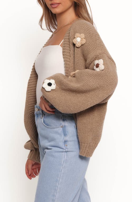 Petal And Pup Petal & Pup Delaro Flower Cardigan In Brown