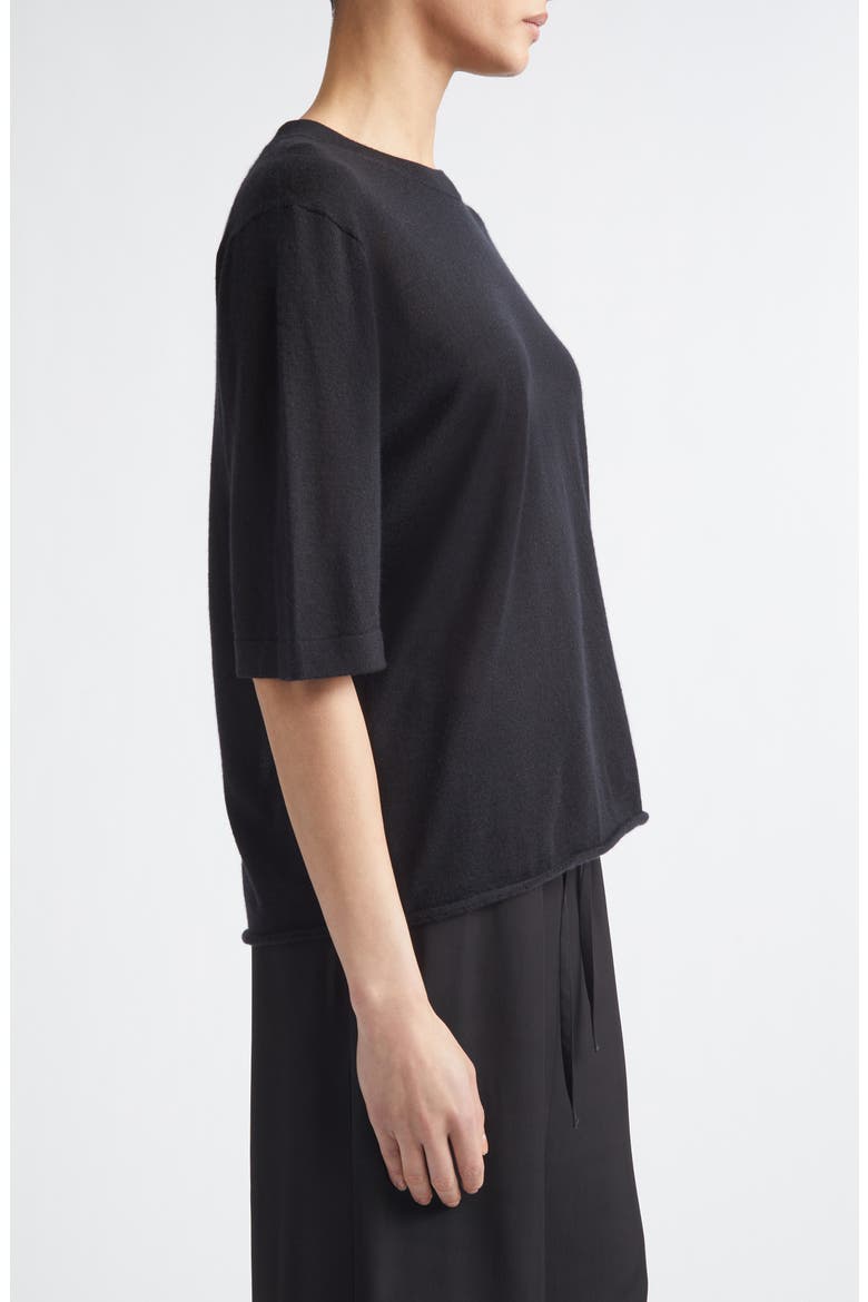 Nala Cashmere T-Shirt, Alternate, color, BLACK