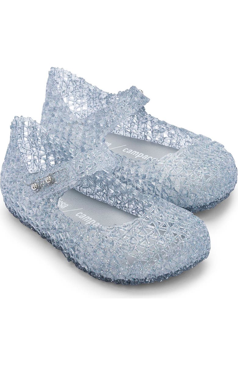 Mini Melissa Campana Mary Jane, Main, color, Glitter Clear