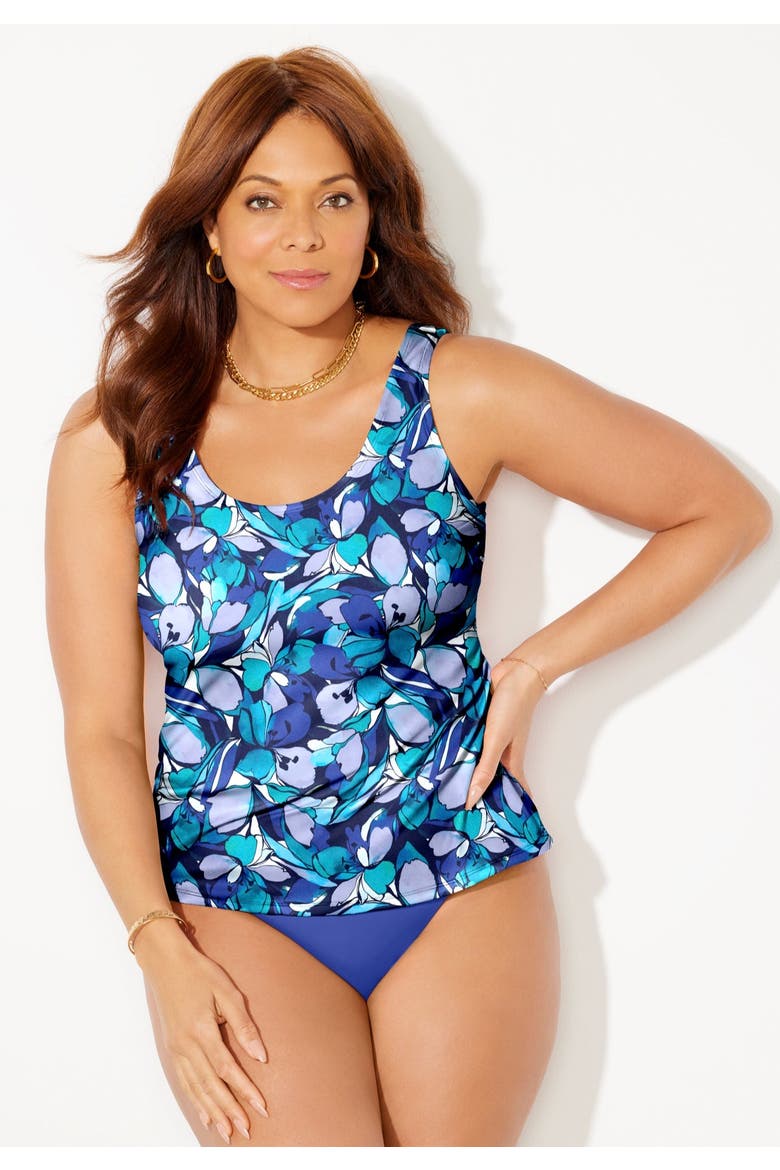 Classic Tankini Top, Alternate, color, Stained Glass Window