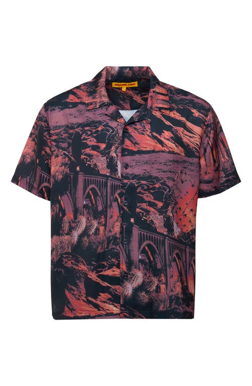 ROUND TWO ROUND TWO PHOTO COLLAGE CAMP SHIRT