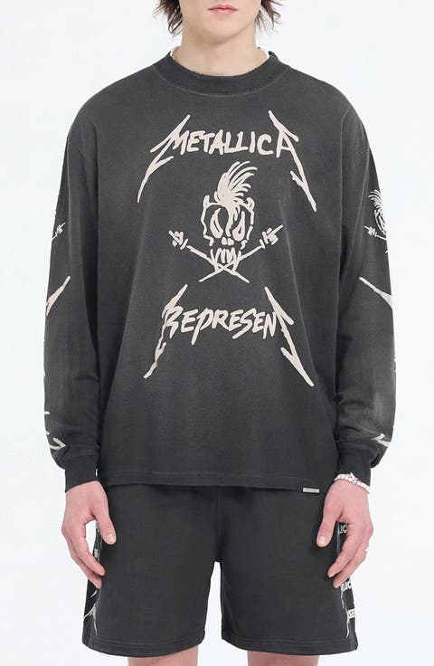 Metallica Garage Inc. Long Sleeve Cotton & Hemp Graphic T-Shirt