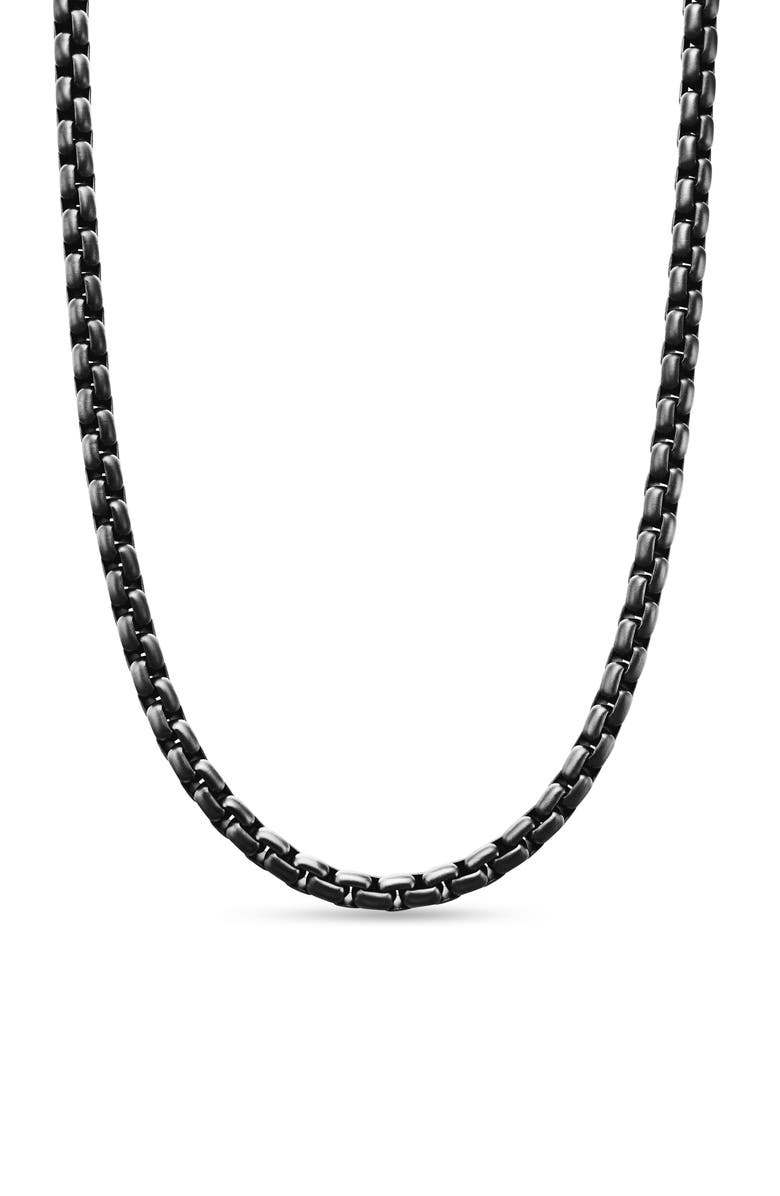 David Yurman Men's Box Chain Necklace with Stainless Steel & Sterling Silver, 5mm, Main, color, Stainless Steel W/ Sterl Silv