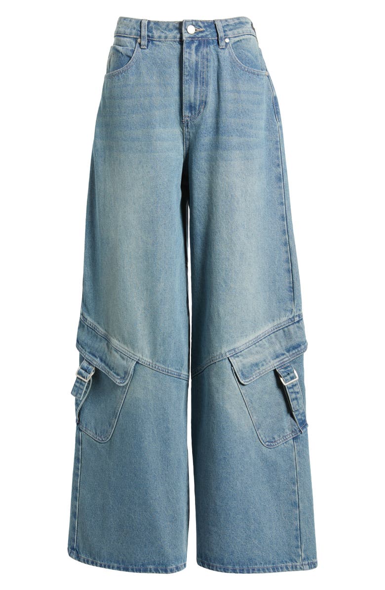 PTCL High Waist Baggy Cargo Jeans, Alternate, color,