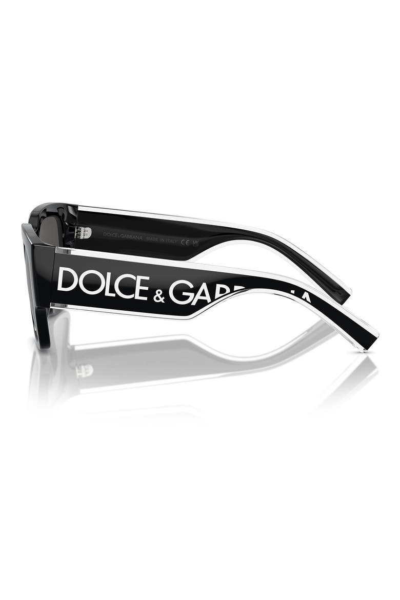 Kids' 49mm Square Sunglasses, Alternate, color, BLACK / DARK GREY