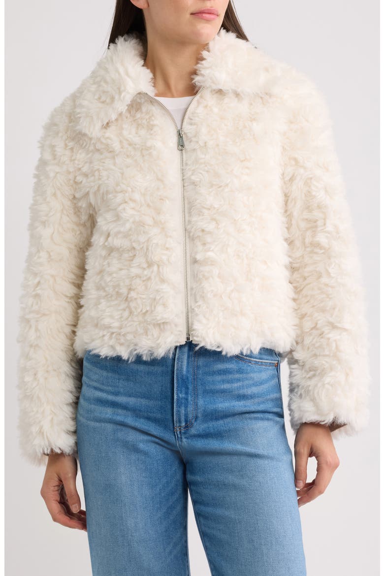 Faux Fur Jacket, Alternate, color, CREAM