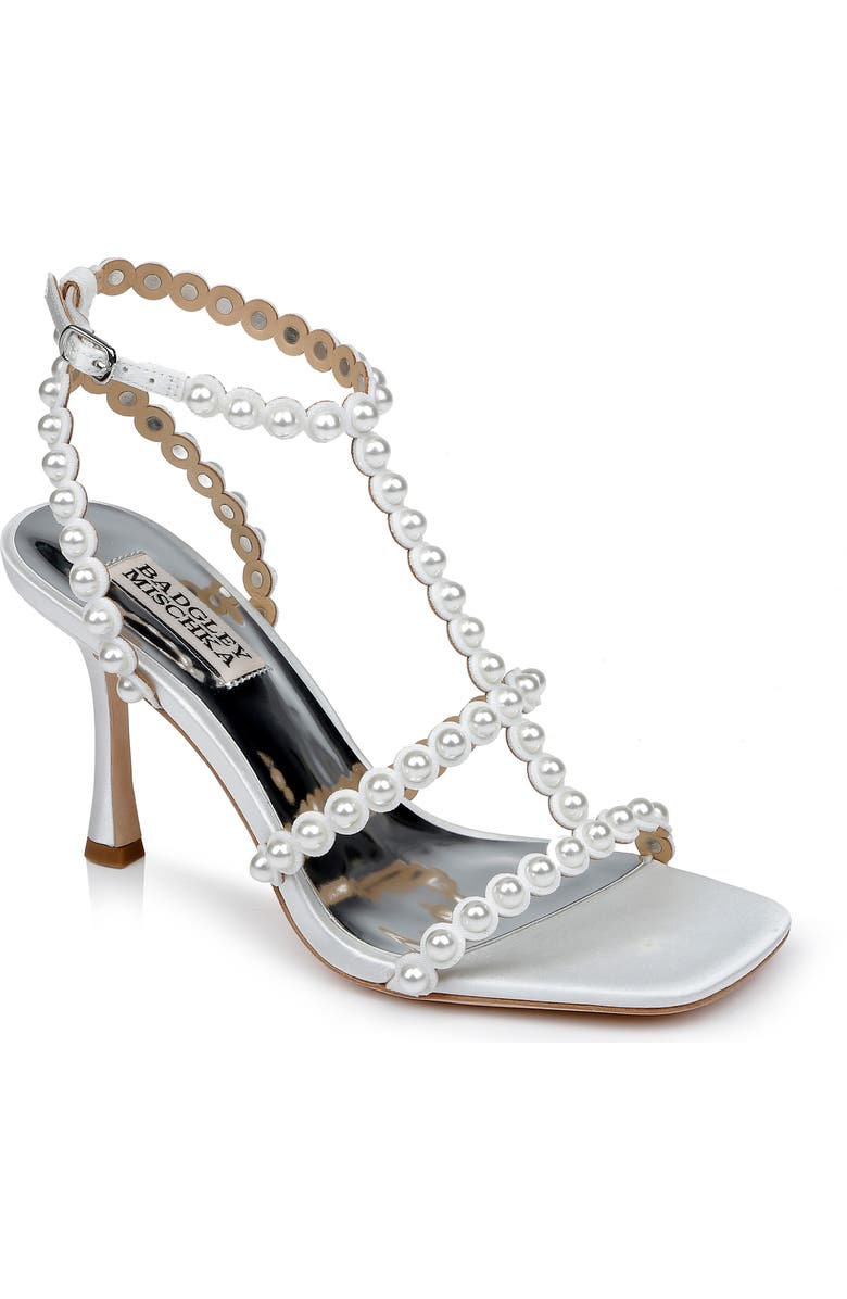 Badgley Mischka Collection Camilia Square Toe Sandal, Main, color, Soft White