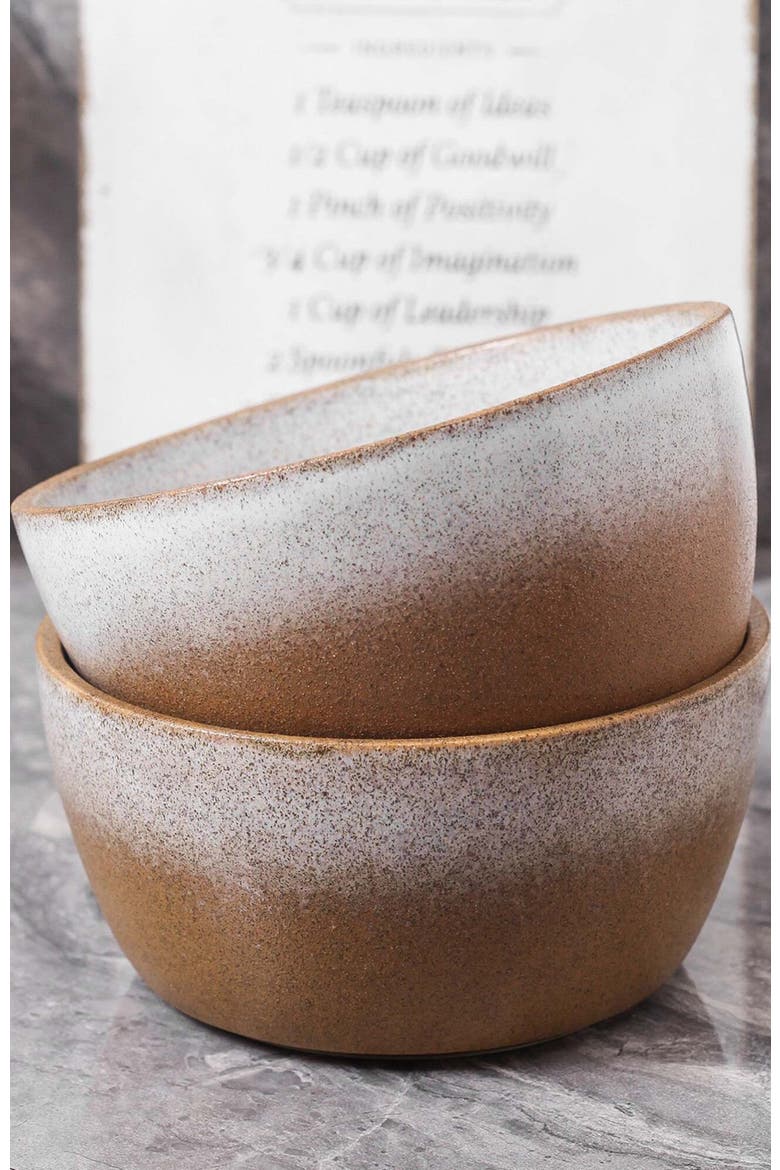 Vince Stoneware 4-Piece Bowl Set, Alternate, color, Brown