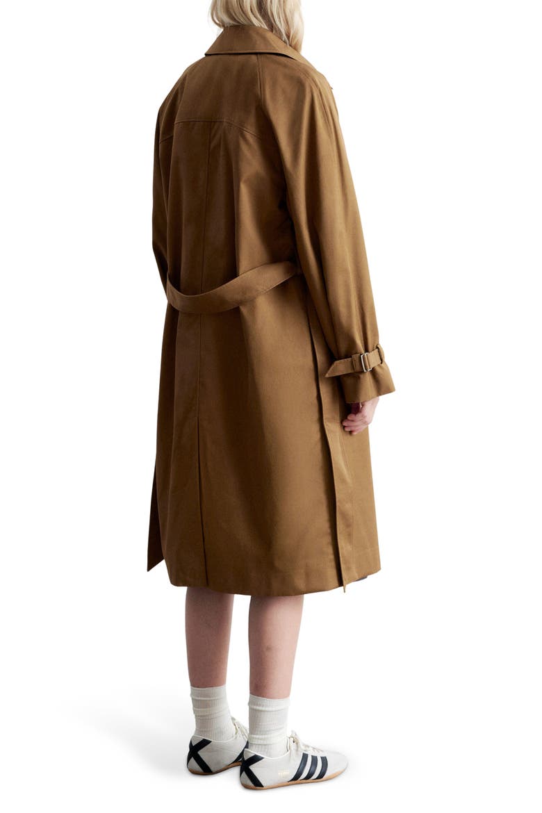 Cotton Trench Coat, Alternate, color, OLIVE GREEN