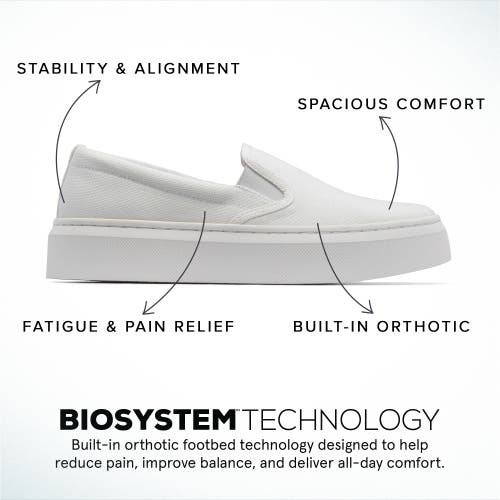 Abeo Jumpstreet Slip On In White Canvas - Metatarsal