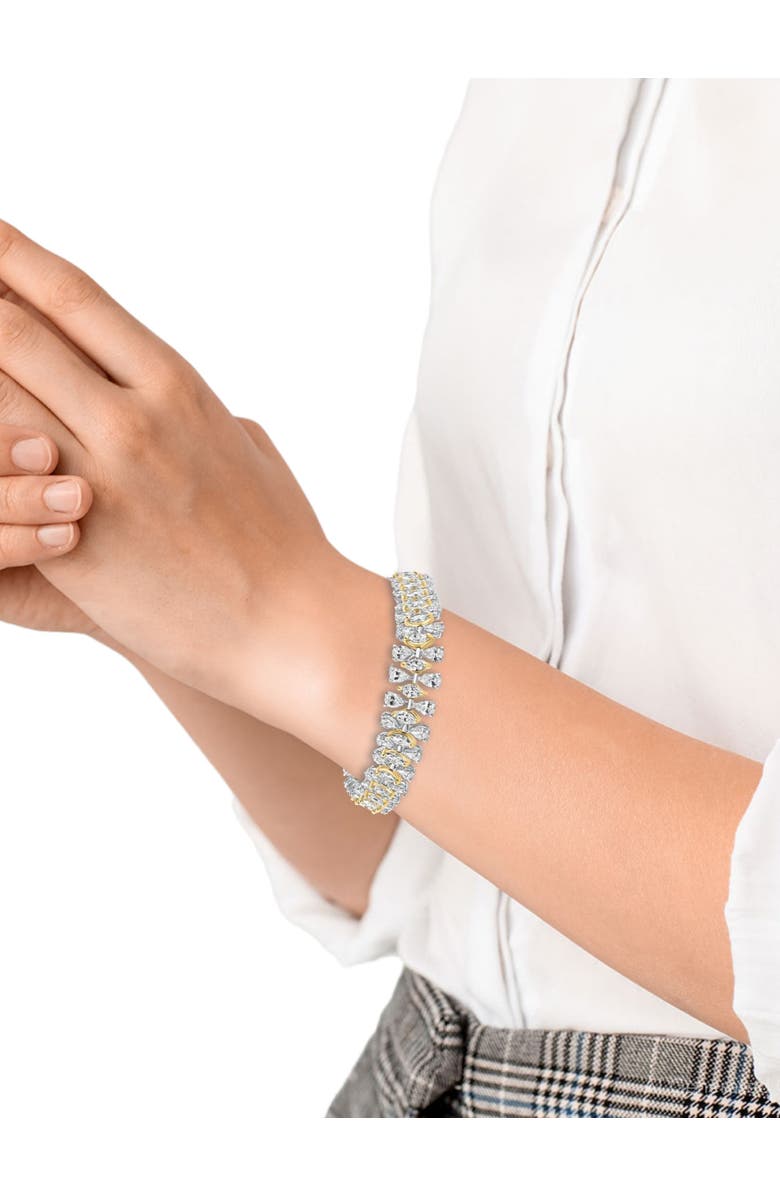Bliss Diamond 15Ct Pear & Marquise Shape Diamond Tennis Bracelet 18k Gold 7" 22grams Lab Grown, Alternate, color, 