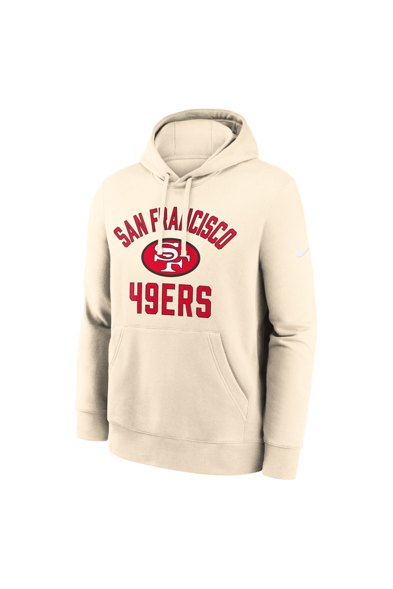 Men's Nike Natural San Francisco 49ers Club Hoodie, Alternate, color, Natural