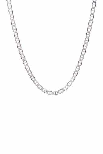 BEST SILVER Sterling Silver 050 Gauge Mariner Chain 22"