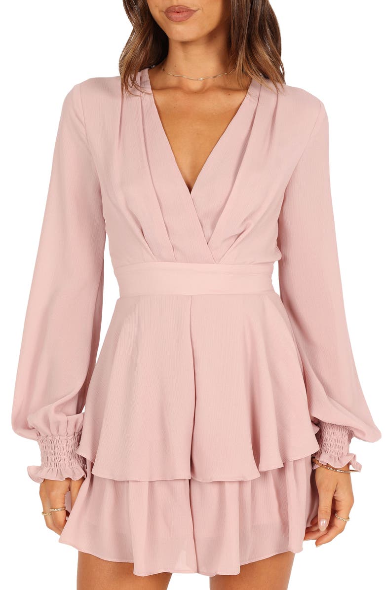 Petal & Pup Adalia Ruffle Long Sleeve Minidress, Alternate, color,