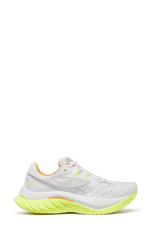 Saucony Endorphin Speed 4 Running Shoe In White/sunny